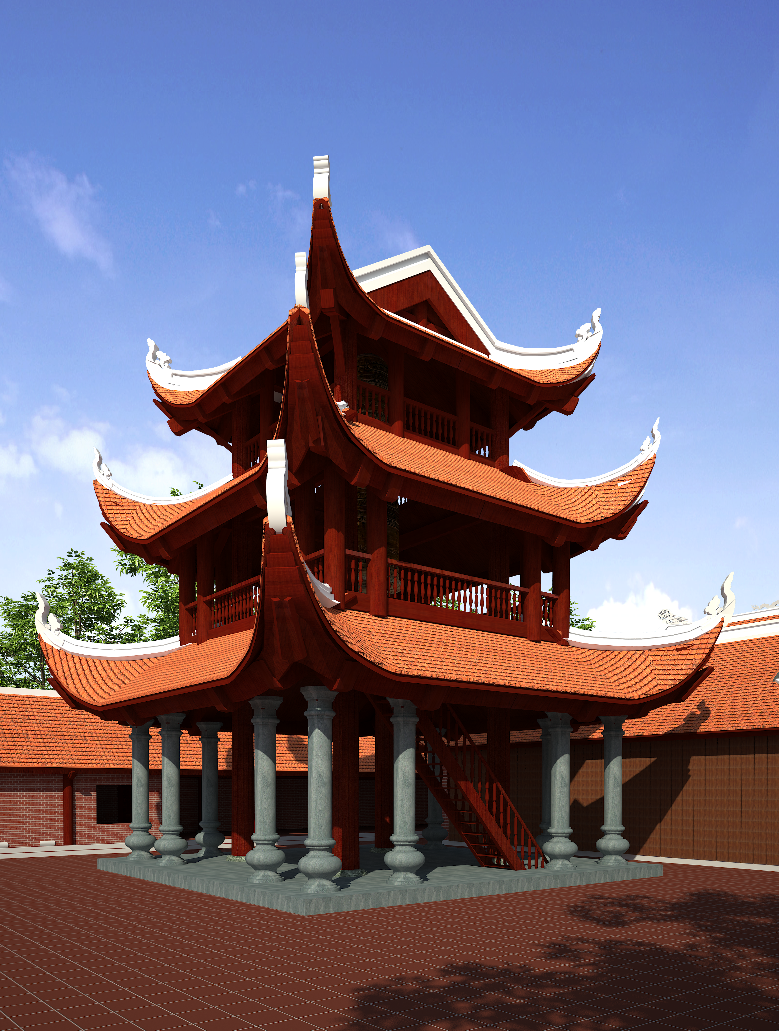 Tháp chuông – Tam Sơn