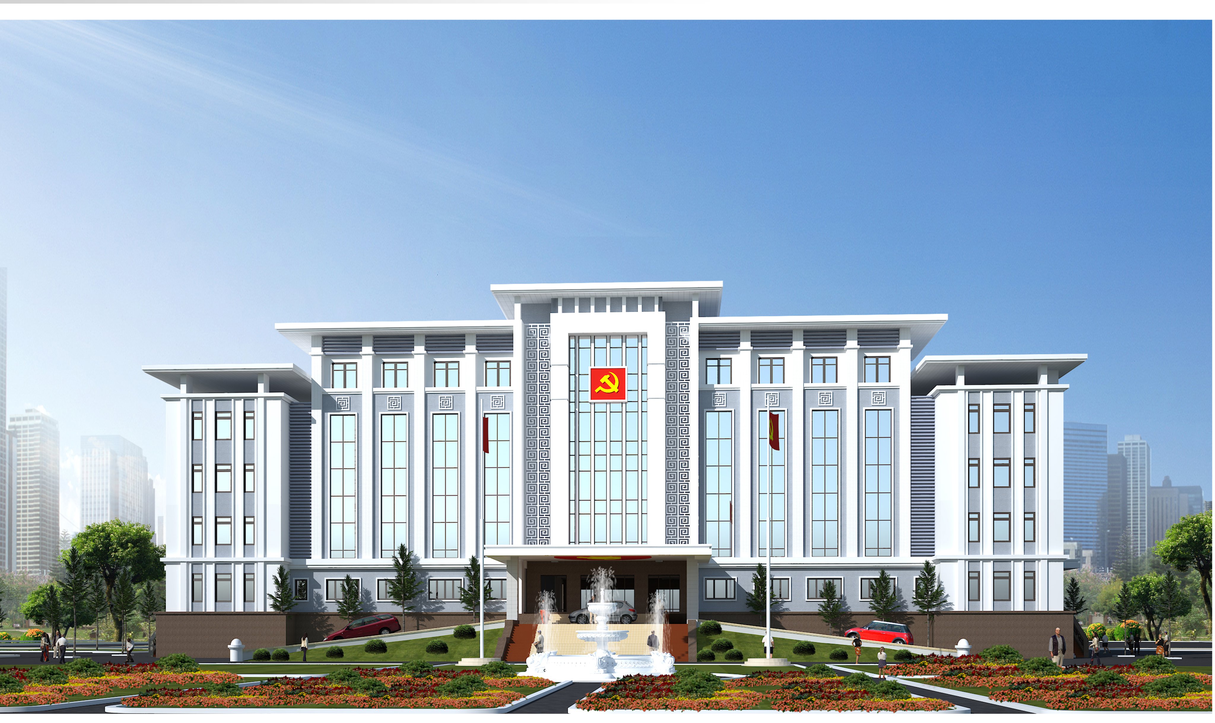 Nhà làm việc khối hành chính huyện (gđ1) – Trụ sở UBND huyện Lạng Giang